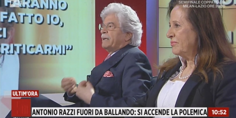 Antonio Razzi e moglie a Storie Italiane