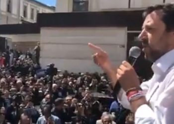 Salvini a Catanzaro, foto YouTube