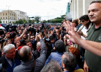 Mimmo Lucano a La Sapienza