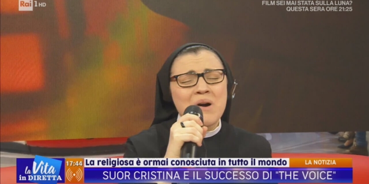 Suor Cristina, La Vita in Diretta