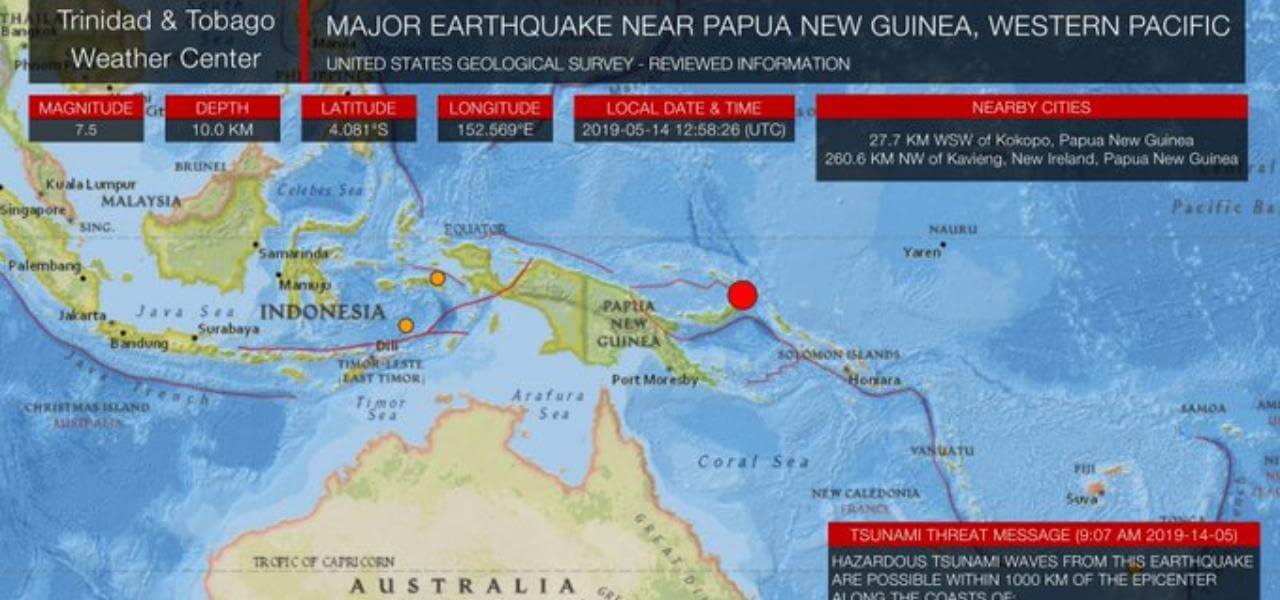 Terremoto in Papua Nuova Guinea