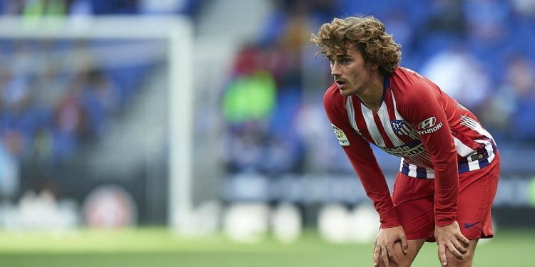 Antoine Griezmann of Atletico de Madrid during the match between RCD Espanyol v Atletico de Madrid of LaLiga, date 36, 2018-2019 season. RCDE Stadium. Barcelona, Spain - 04 MAY 2019