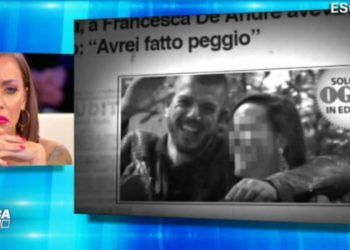 Carina Cascella, foto con Giorgio Tambellini a Domenica Live