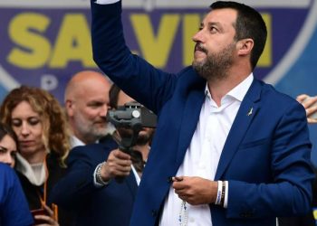 Salvini in comizio a Milano