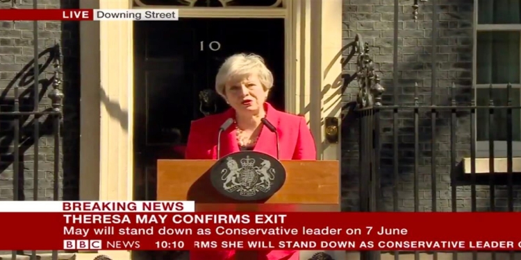 Theresa May annuncia dimissioni