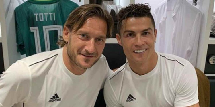 Francesco Totti e Cristiano Ronaldo