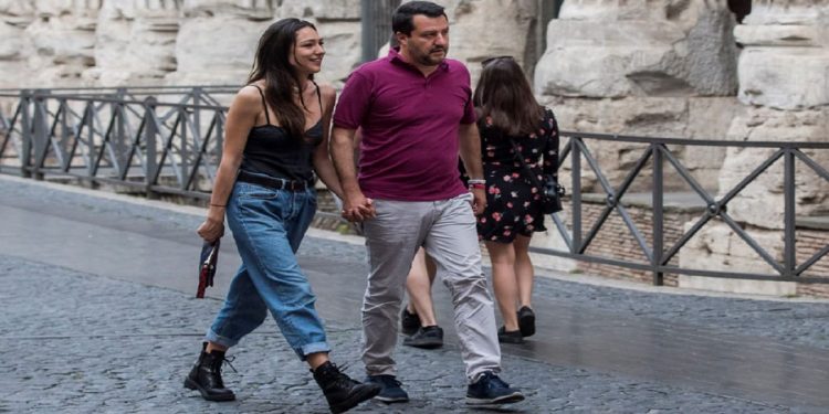 Matteo Salvini e Francesca Verdini