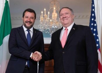 Matteo Salvini e Mike Pompeo (Lapresse)