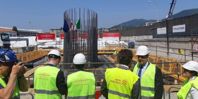 Ponte Morandi, prima colata calcestruzzo