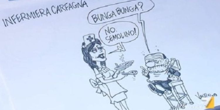 Vignetta Vauro contro Mara Carfagna