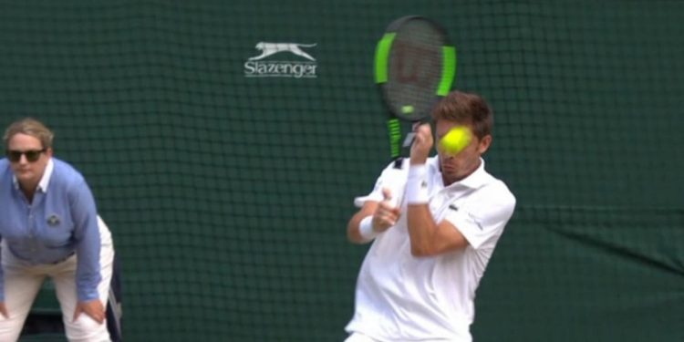 Pallata Mahut a Wimbledon, foto da Twitter