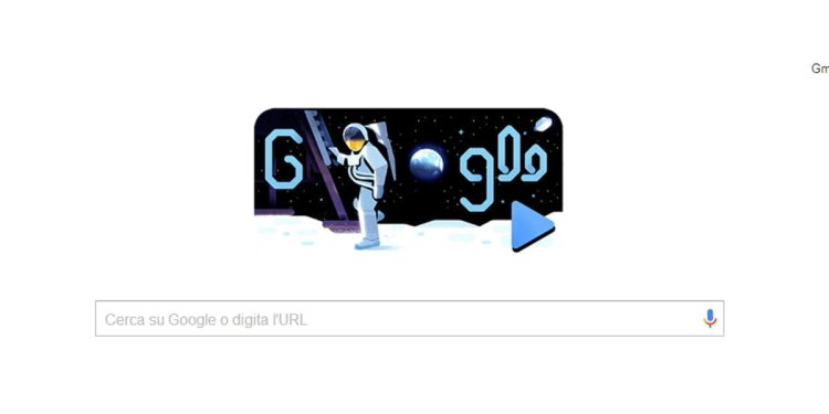 Il Doodle di Google per la Luna (50°esimo anniversari)