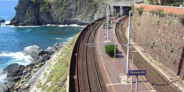 La stazione di Manarola nelle Cinque Terre