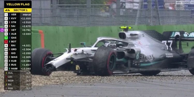 Incidente Bottas nel GP di Germania 2019