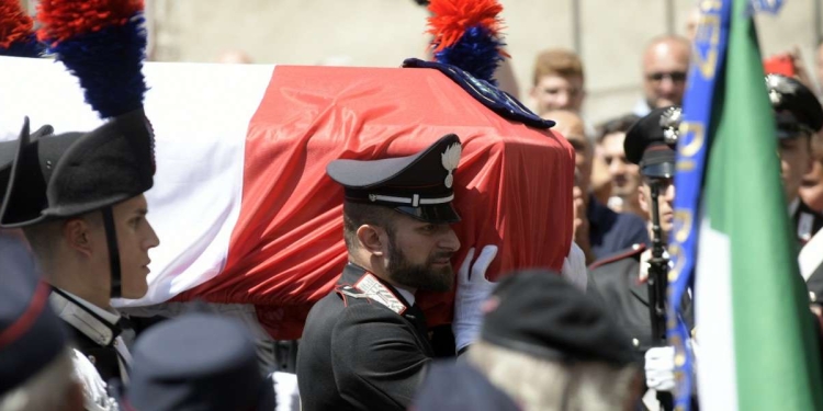 Il funerale del vicebrigadiere Mario Cerciello Rega (LaPresse)