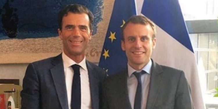 Sandro Gozi con Emmanuel Macron, foto da Instagram