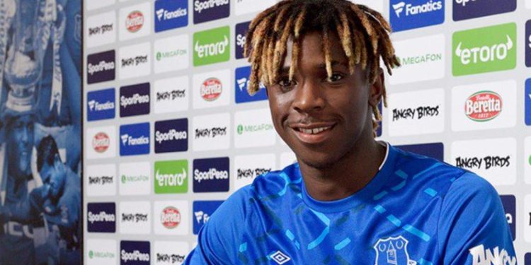 Moise Kean, attaccante dell'Everton (Twitter Everton)