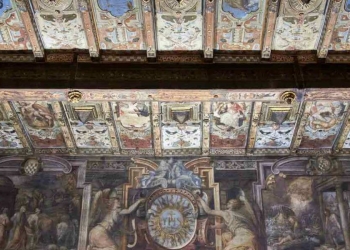 Bologna, particolare di una sala di Palazzo Fava (foto da guidobarbi.it)