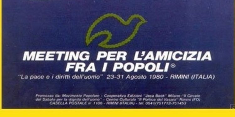 Un dettaglio del manifesto del Meeting di Rimini del 1980