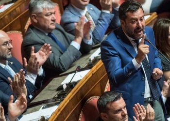 Matteo Salvini in Senato