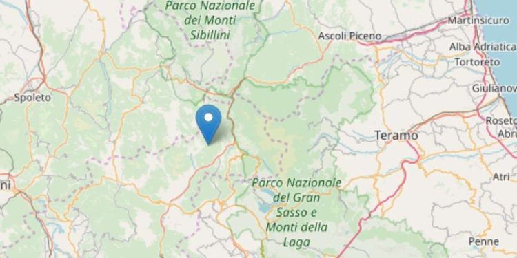 Terremoto a Rieti, foto da Ingv