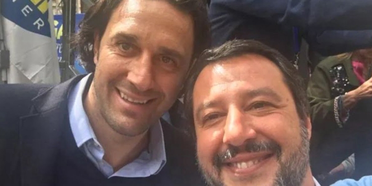 Luca Toni con Salvini