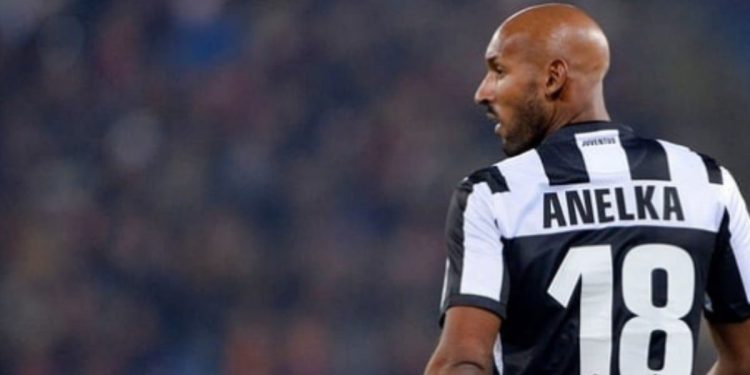 Nicolas Anelka con la maglia della Juventus, foto Instagram