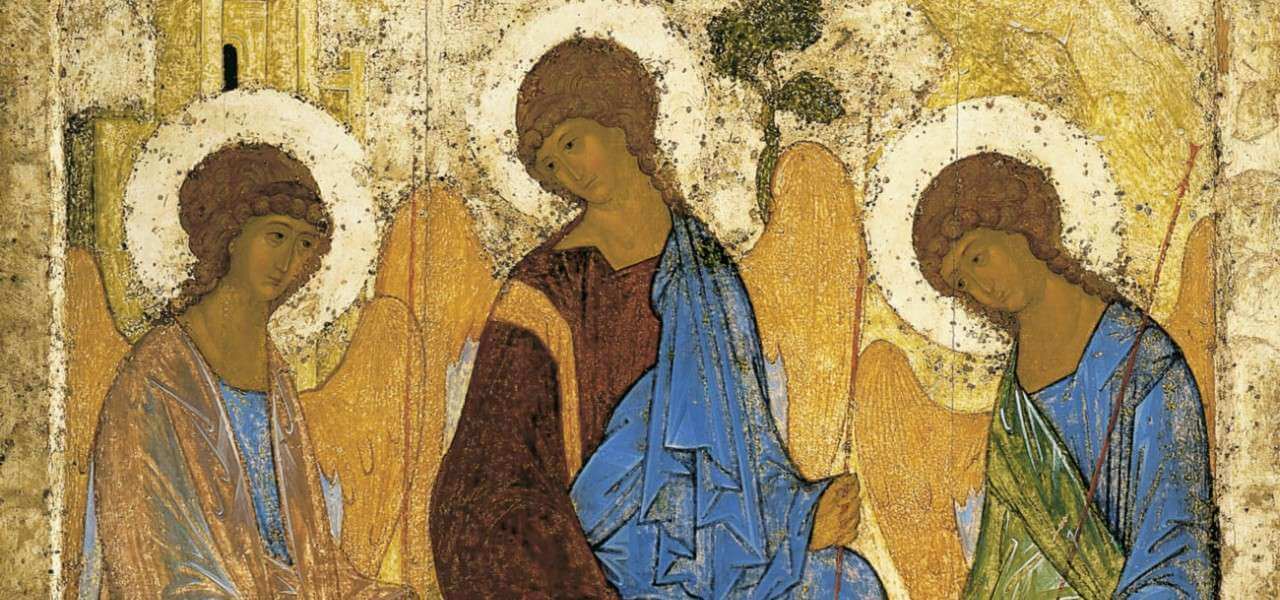 Andrei Rublev, La Trinità (1420-30), particolare