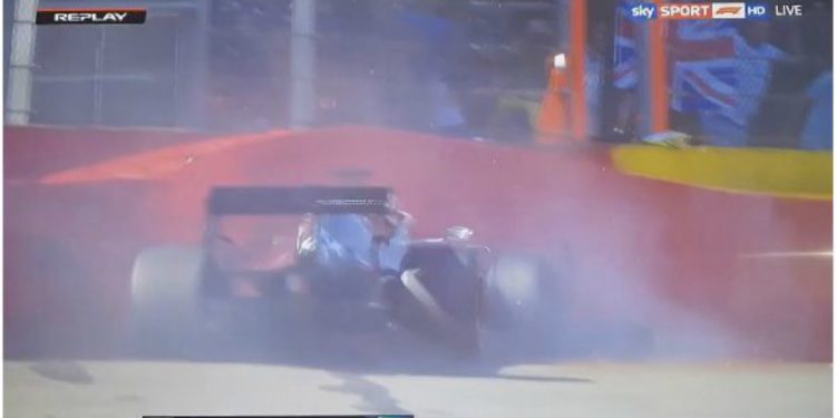 Lewis Hamilton, incidente a Spa (Sky)