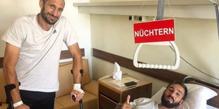 Leonardo Pavoletti e Giorgio Chiellini, foto Instagram