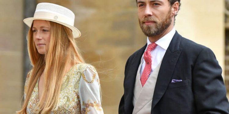 WINDSOR, UNITED KINGDOM - MAY 18: (EMBARGOED FOR PUBLICATION IN UK NEWSPAPERS UNTIL 24 HOURS AFTER CREATE DATE AND TIME) Alizee Thevenet and James Middleton attend the wedding of Lady Gabriella Windsor and Thomas Kingston at St George's Chapel on May 18, 2019 in Windsor, England. (Photo by Pool/Max Mumby/Getty Images)