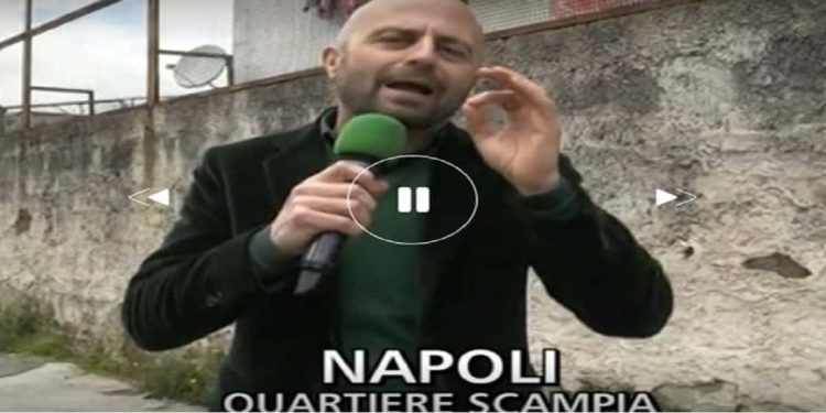 Luca Abete a Scampia - Screenshot da video