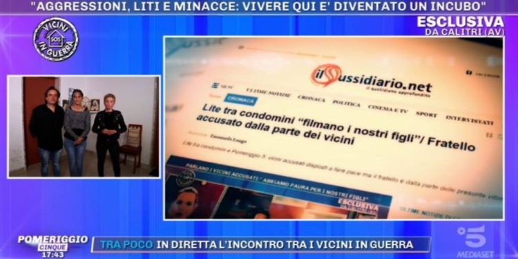 Lite tra vicini, il caso a Pomeriggio 5