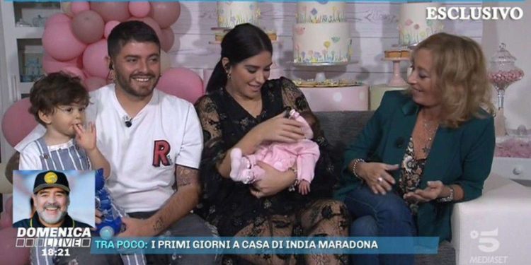 India Nicole, figlia Diego Maradona Jr e Nunzia Pennino (Domenica Live)