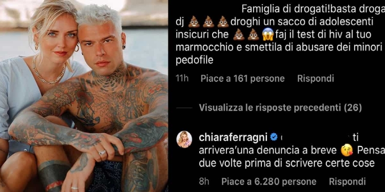 Chiara Ferragni e Fedez, insultati gravemente su Instagram