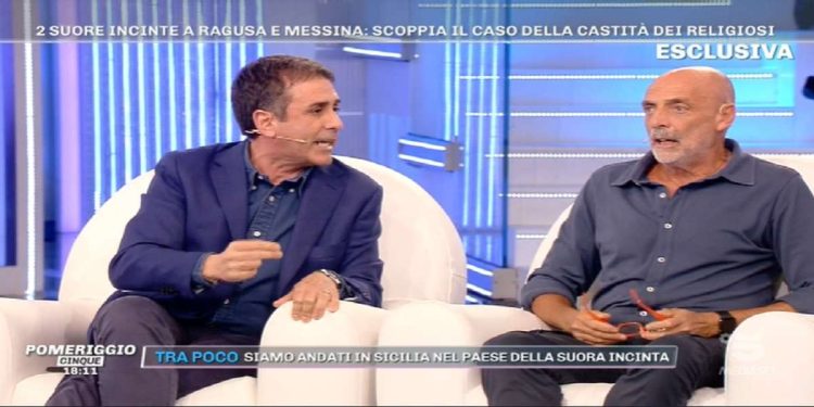 Paolo Brosio e Carmelo Abbate a Pomeriggio 5