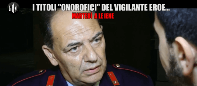 Tersilio Benedetti, vigilante "eroe" (foto Le Iene)