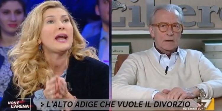 Michaela Biancofiore e Vittorio Feltri a Non è l'Arena