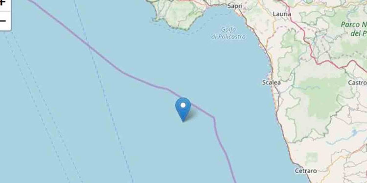 Terremoto mar Tirreno meridionale (Ingv)