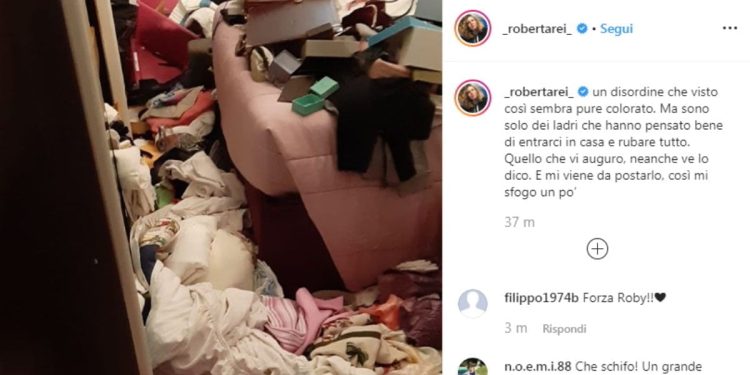 Roberta Rei, casa svaligiata (Instagram)