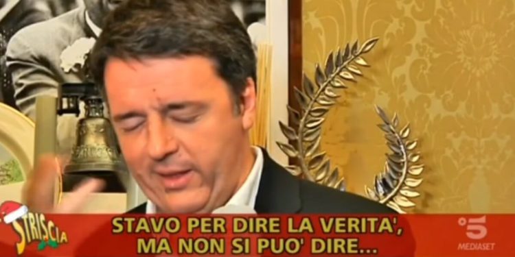 Matteo Renzi, fuorionda Striscia