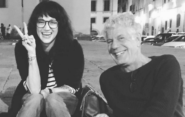 Asia Argento e Anthony Bourdain in un vecchio scatto