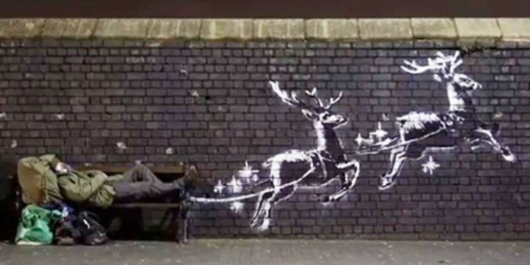 Banksy, God Bless Birmingham (Foto dal web)