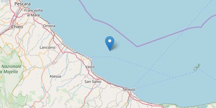 Terremoto oggi Chieti (Ingv)