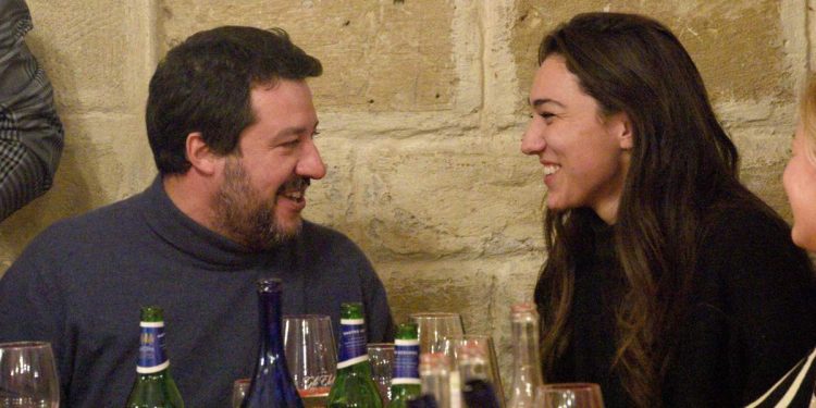 Matteo Salvini e Francesca Verdini