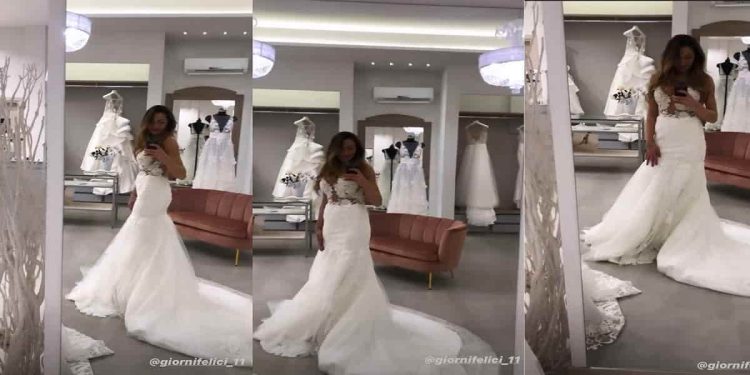 Ida Platano con l'abito da sposa - Screenshot da video