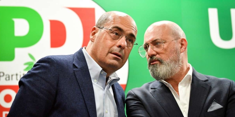 Nicola Zingaretti e Stefano Bonaccini (LaPresse)