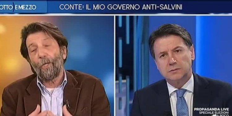 Massimo Cacciari e Giuseppe Conte a Otto e Mezzo