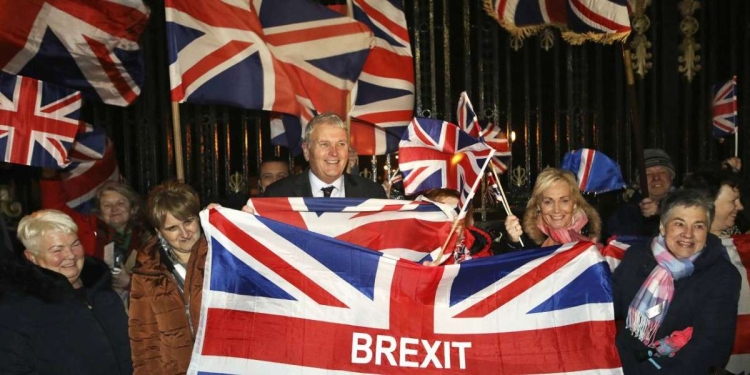 Festa per la Brexit (LaPresse)