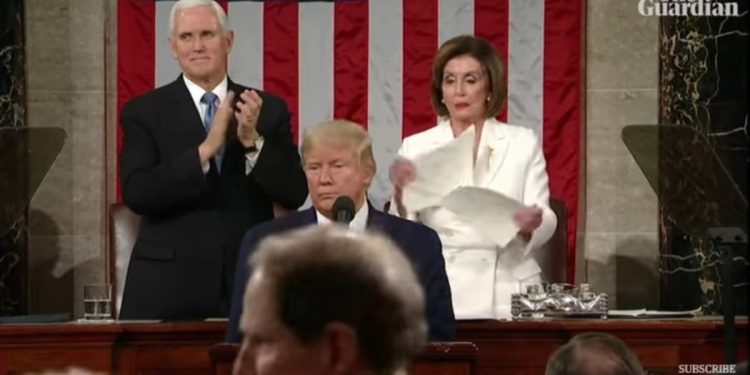 Trump e Pelosi, Stato dell'Unione (Youtube)